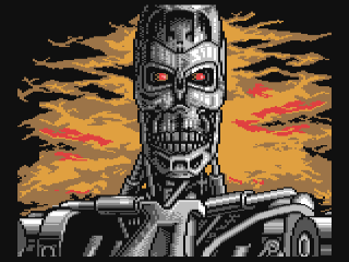 Terminator 2: Judgment Day title screen for Commodore 64